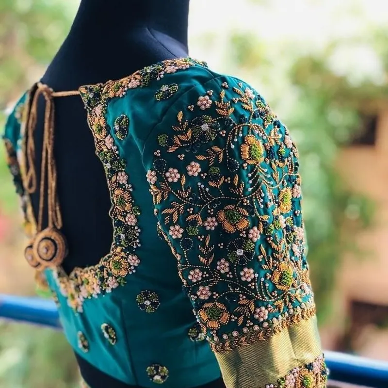 Red Zardosi Bridal Work