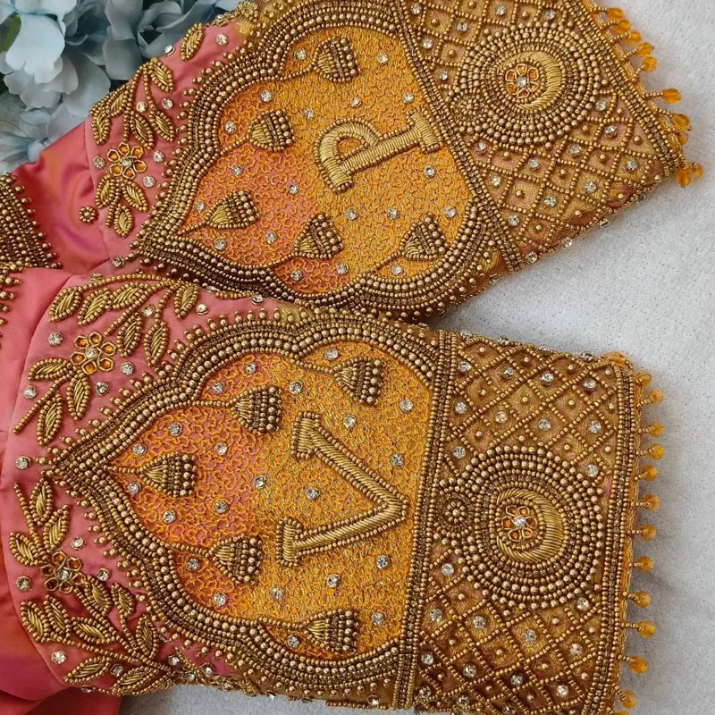 Kids Floral Aari Dress Design